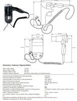 Hotel Hair Dryer 1600W with Base and Spiral Cord black