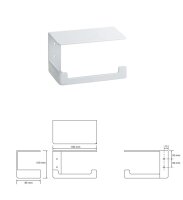 Universal-Toilettenpapierhalter mit Handy-Ablage, weiß