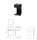 Double Toilet Paper Holder black