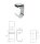 Doppelter Toilettenpapierhalter mit Handy-Ablage, poliert