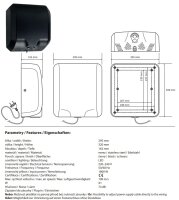 Automatic Hand Drayer 1800W with LED black