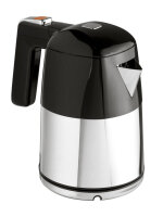 JVD Willkommenstablett MAESTRO Schwarz, Kunststoff, mit Wasserkocher Diva, Edelstahl, Doppelwandig 1,0 Liter