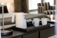 JVD Welcome Tray CHARME Black with White Kettle Diva 1 L