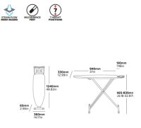 Corby Classic Bügelbrett mit dunkelgrauem Bezug