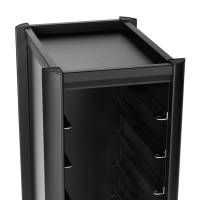 Tray Trolley for 7 GN Trays with Aluminium Profiles, black