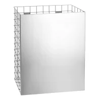 Wire Waste Bin with Fixed Front Wall for, brushed...