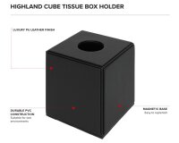 Corby Cube Tissue Box Cover black