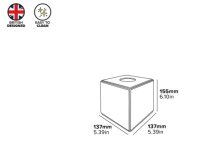 Corby Cube Tissue Box Cover black