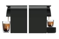 BTRAY Welcome Tray SPACE Beige with Espresso Machine and Black Kettle Star 0.5 L