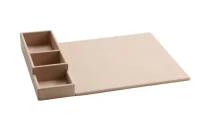 BTRAY Willkommenstablett Snap mit Sachethalter, beige aus...