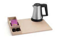 B-TRAY Willkommenstablett Snap beige aus Kunstleder mit...