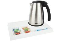 B-TRAY Willkommenstablett Signum aus MDF weiß mit...