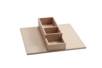 BTRAY Condiment Box Snap beige aus Kunstleder