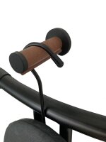 Compact Luggage Rack with Leather Straps beech wood black