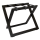 Compact Luggage Rack with Leather Straps beech wood black