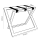 Compact Luggage Rack with Leather Straps beech wood black