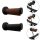 Compact Luggage Rack with Leather Straps beech wood black