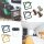 Compact Wooden Luggage Rack with Backrest and Nylon Straps white
