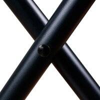 Economy Hotel Kofferablage in Schwarz mit Nylongurten