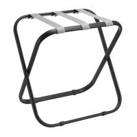 Hotel Kofferbock aus Schwarzem Stahl mit Grauen...