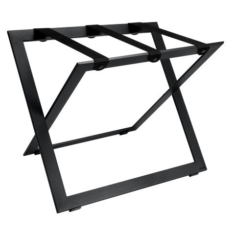Steel Luggage Rack with Nylon Straps black