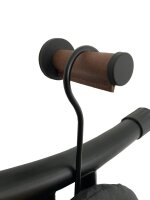 Steel Black Luggage Rack with Grey Nylon Straps