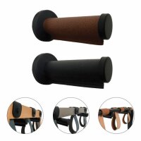 Black Steel Luggage Rack with White Leather Straps