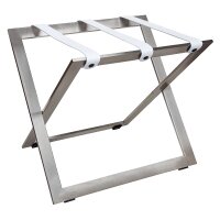 Steel Luggage Rack with Black Leather Straps