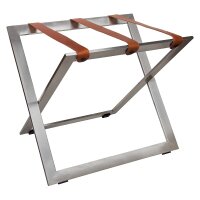 Steel Luggage Rack with Black Leather Straps
