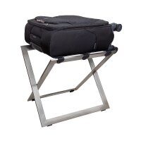 Steel Luggage Rack with Black Leather Straps