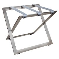 Steel Luggage Rack with Black Leather Straps
