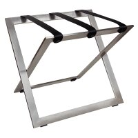 Steel Luggage Rack with Black Leather Straps