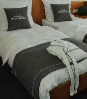 Bettläufer Milano, 65 x 250 cm, Silber