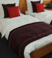 Bettläufer Dallas, 65 x 250 cm, Bordeaux