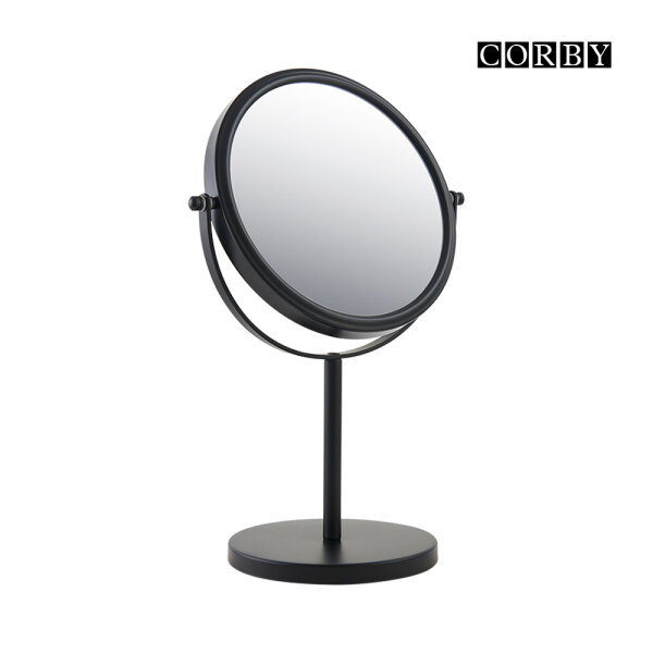 Corby Standkosmetikspiegel 5 Vergrößerung, schwenkbar, schwarz matt
