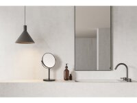 Corby Standkosmetikspiegel 5 Vergrößerung, schwenkbar, schwarz matt