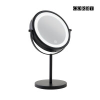 Corby LED-Standkosmetikspiegel mit 5-facher...