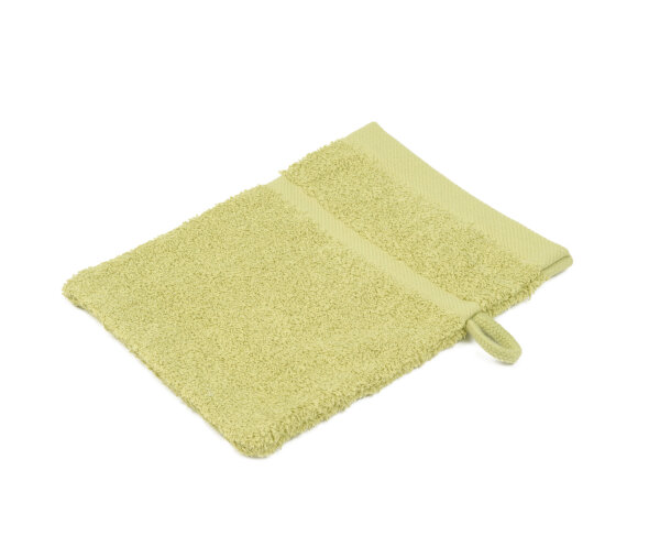 Hotel Frottierserie Sylt, Waschhandschuh, Limone, 16 x 21 cm, 440g/m²