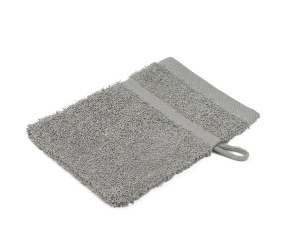 Hotel Frottierserie Sylt, Waschhandschuh, Silber, 16 x 21 cm, 440g/m²