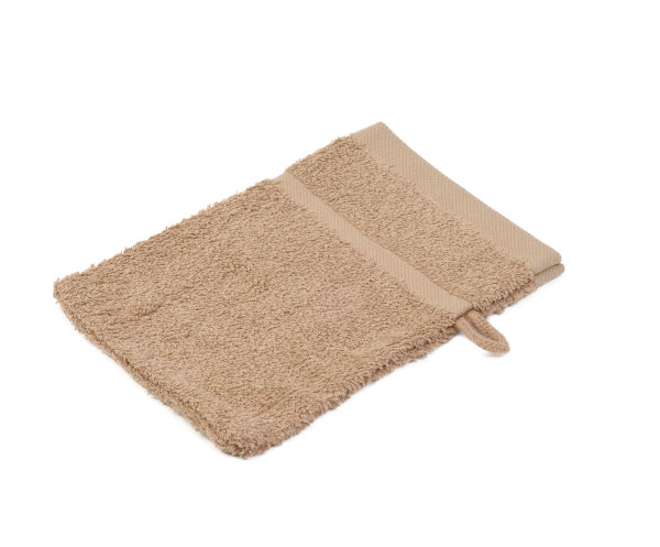 Hotel Frottierserie Sylt, Waschhandschuh, Cappuccino, 16 x 21 cm, 440g/m²