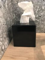 Spenderbox für Kosmetiktücher, quadratisch, schwarz