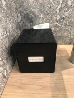 Spenderbox für Kosmetiktücher, quadratisch, schwarz