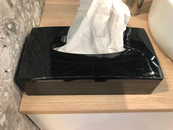 Spenderbox für Kosmetiktücher, rechteckig, schwarz