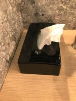 Spenderbox für Kosmetiktücher, rechteckig, schwarz