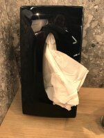 Spenderbox für Kosmetiktücher, rechteckig, schwarz