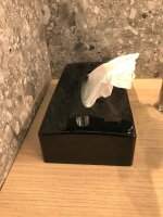 Spenderbox für Kosmetiktücher, rechteckig, schwarz