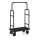 Modern Luggage Trolley, black powder-coated with black carpet