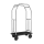 Traveller Luggage Trolley, brushed steel with black carpet