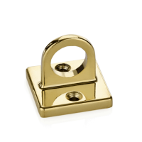 Wandbefestigung aus Metall in goldfarbener Edelstahloptik...