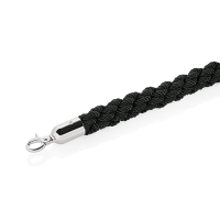 Verbindungskordel Classic, Schwarz mit hochglanzpolierten...